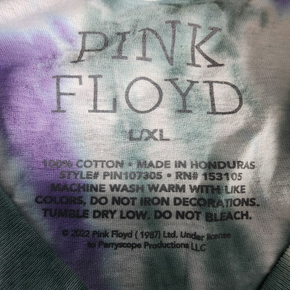 Pink Floyd Tie Dye T-shirt Adult Size L/XL - Picture 4 of 6